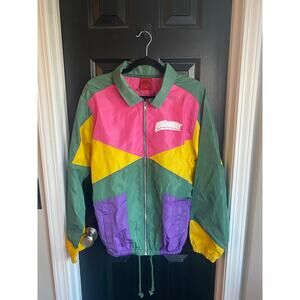 NWT Good Shark Multi-Color Windbreaker Jacket-Size S